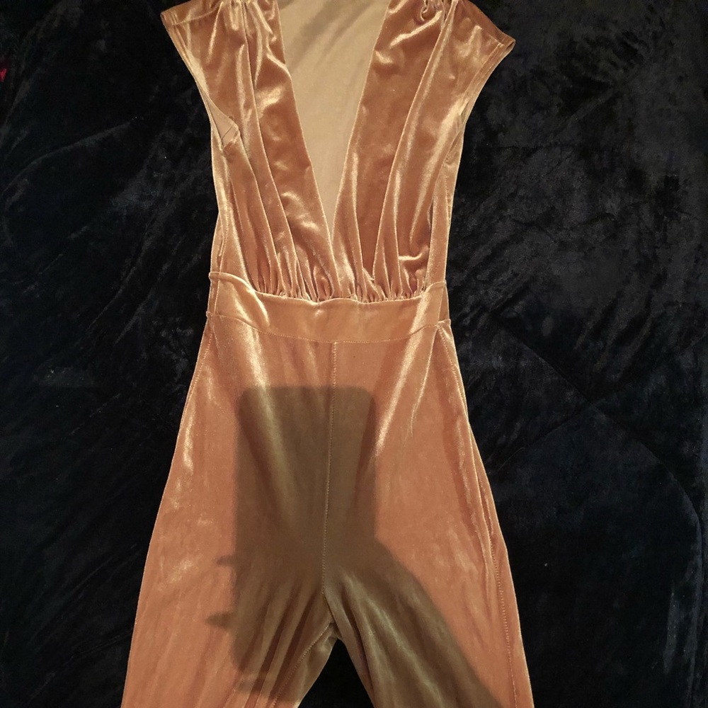 Suede jumpsuit